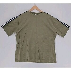 Y2K VTG Old Navy Mens Green W/Blue White Shoulder Line 60/40 Cotton Blend Sz XL‎